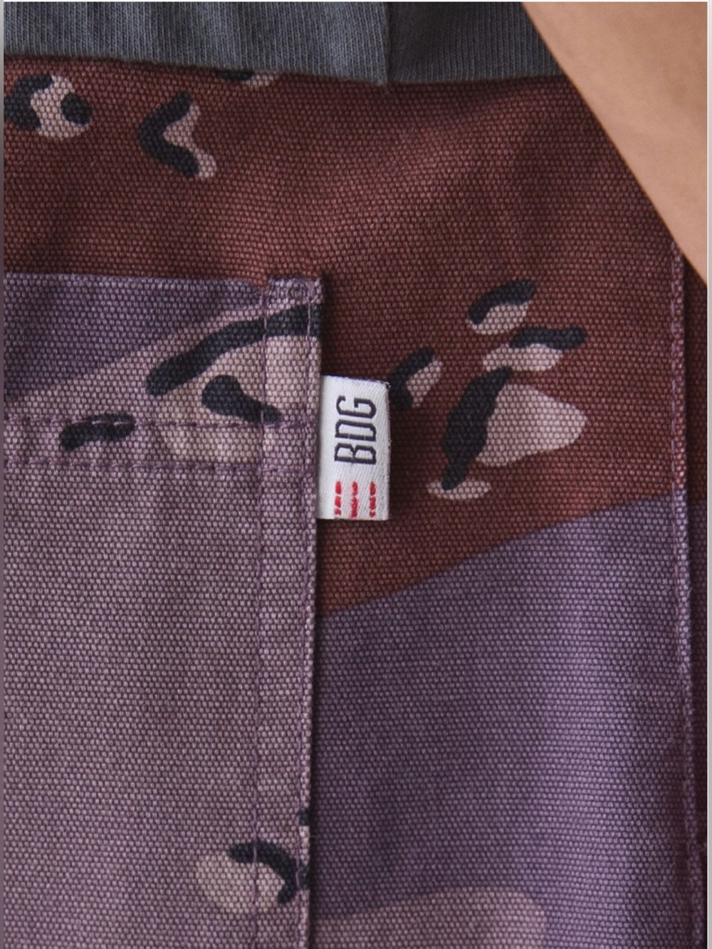 BDG Camo Canvas Cargo Short - Picture 4 of 8